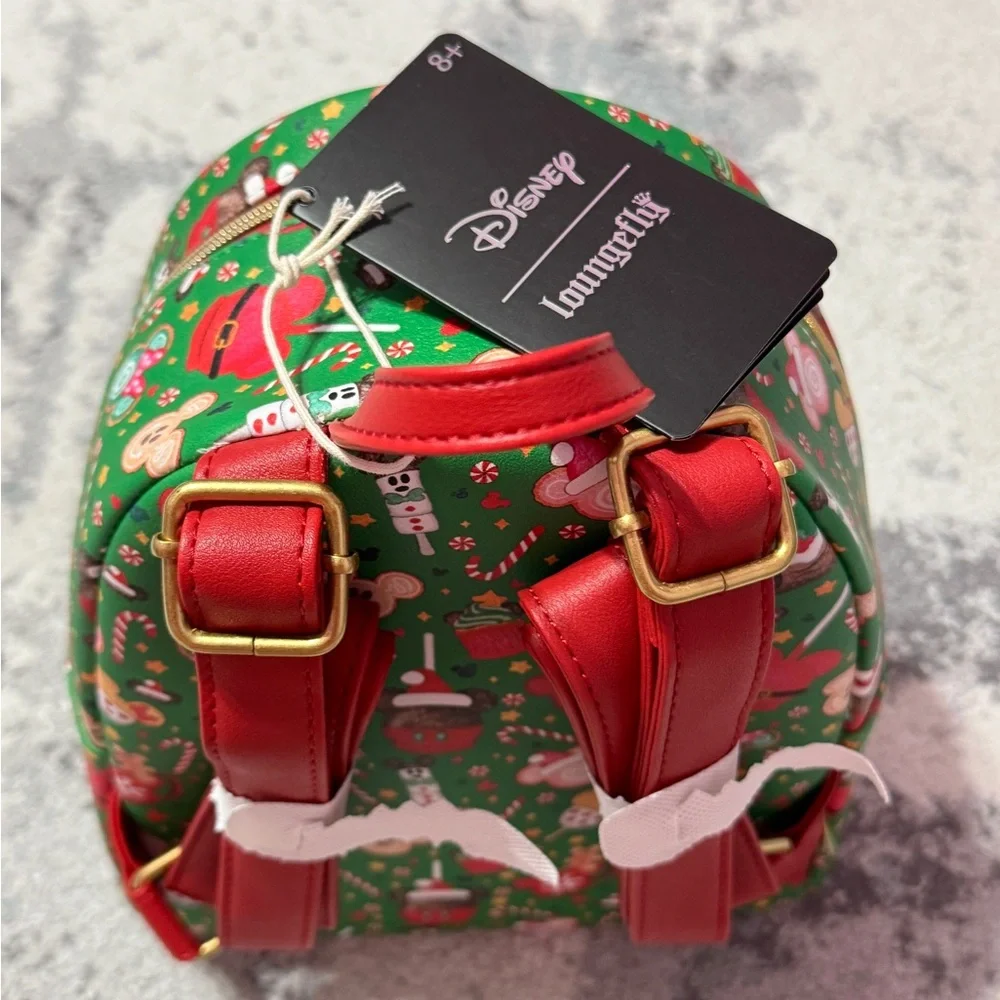Disney Green Backpack with Christmas Mickey Prints - Picture 8 of 8